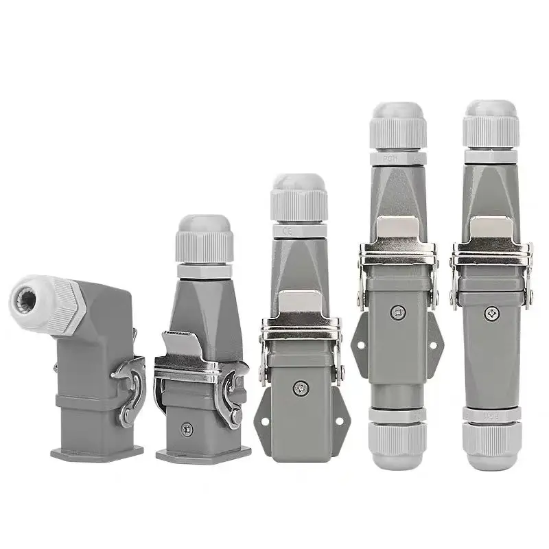 HDC-HA Heavy Duty Connector 4/5/6/8 Pins Core Aviation Industry Waterproof Plug Socket Connector 10A/16A 250V/400V