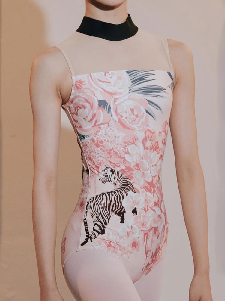 Volwassen Vrouwelijke Ballet Print Panty Gympak Danspraktijk Digitale Gepersonaliseerde Maatwerk Fitnesskleding