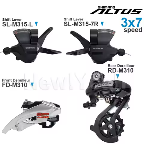 SHIMANO ALTUS M315 3x7/8 Speed Groupset with SL-M315 Shifters and FD-M310 RD-M310 Rear Derailleur Original parts