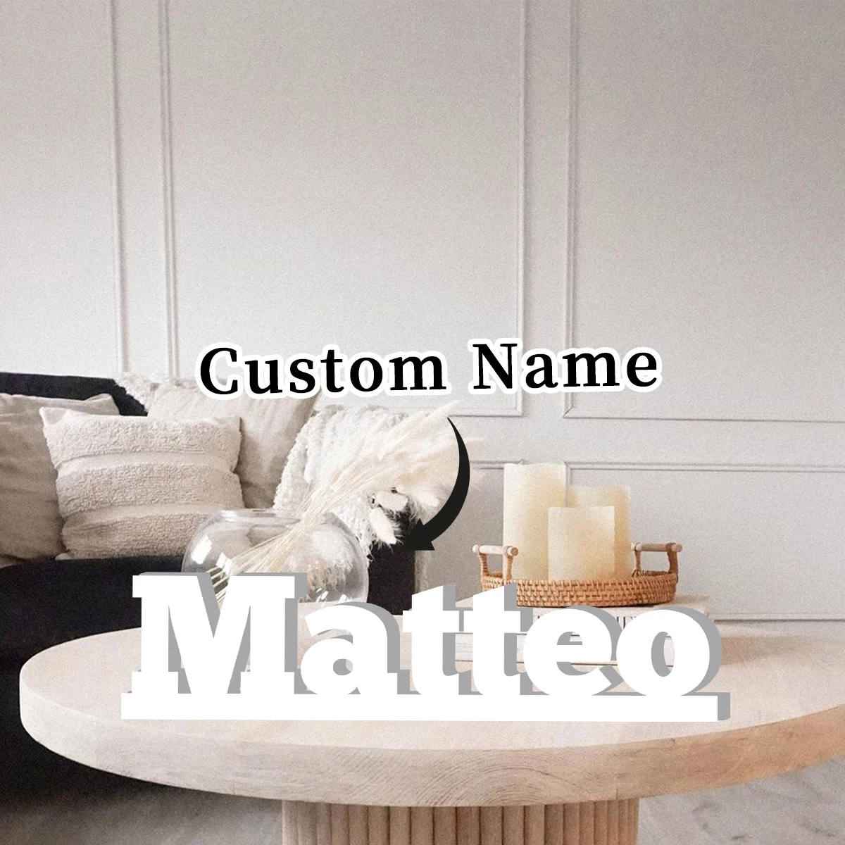 1pc Custom modern PVC Ornament,DIY Paintable,Bedroom Living Room Table Wall Decor,Wedding Birthday Anniversary Graduation Gift - view 3