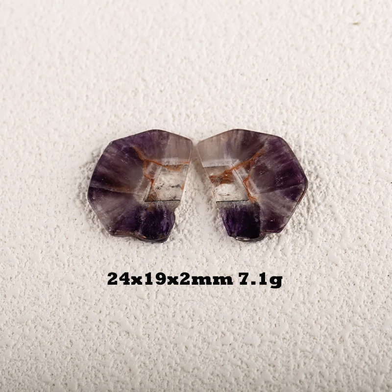 Natural Amethyst Freedom Shape Earrings Beads For Jewelry Making , Fashion DIY Earring Semiprecious Stone Jewelry Earring