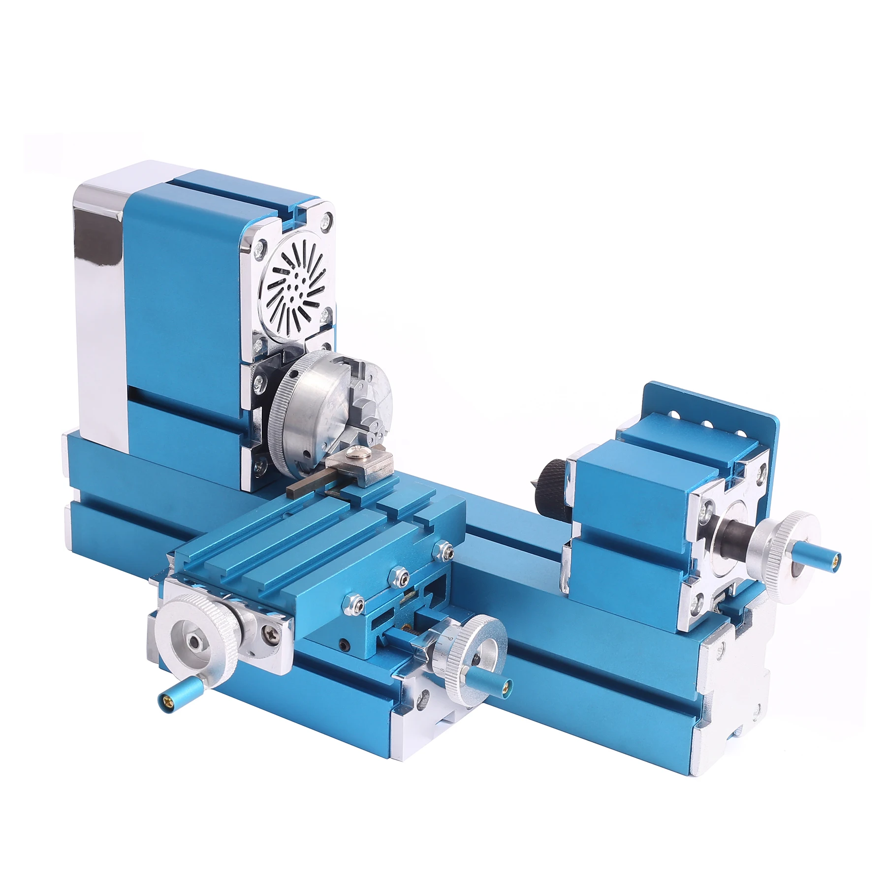 Motorized Metalworking DIY CNC Tool Woodworking for Education Modelmaking 20000rpm(36W Lathe) Universal Mini Metal Lathe Machine