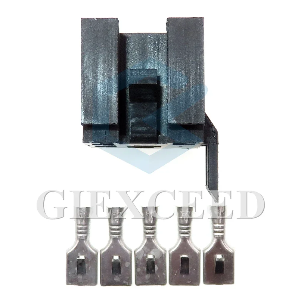 2 Sets 5 Pin 6.3 Series Auto Relay Wiring Socket Car Large Current High Power Adapter AC Assembly Unsealed Connector