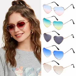 2024 Vintage Heart Sunglasses Women Brand Designer Candy Color Gradient Sun Glasses Outdoor Goggles Party Oculos De Sol