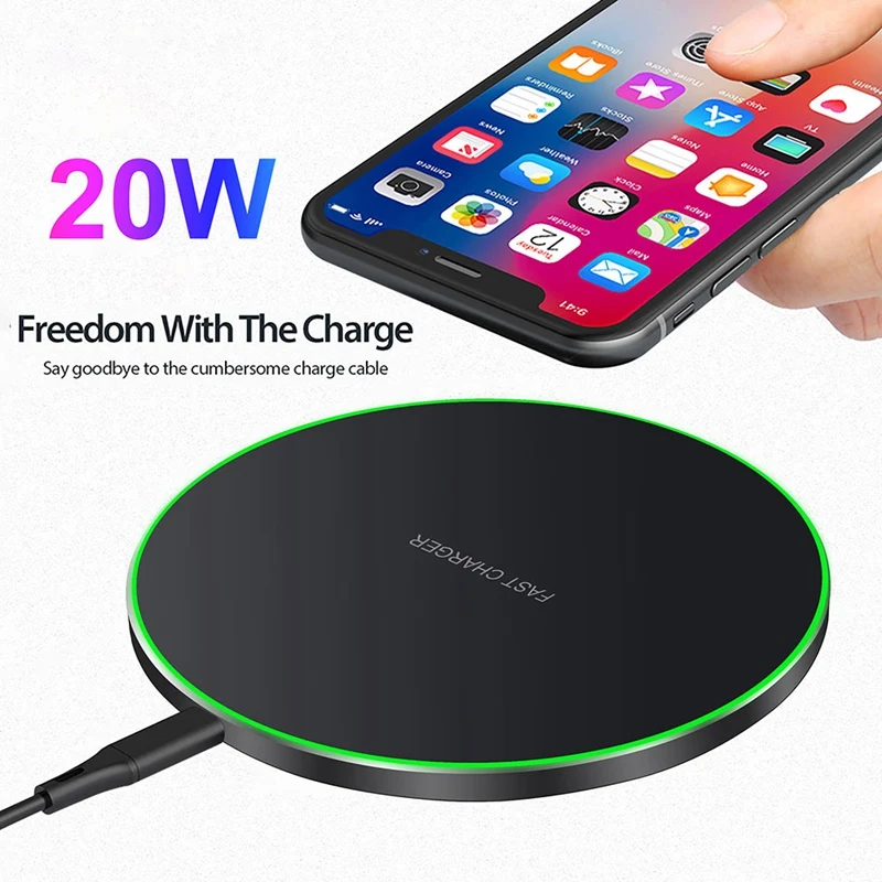 20W Wireless Charger Fast Charging Charger For Qi Wireless Charger Pad For Iphone Samsung Xiaomi Wireless Charger