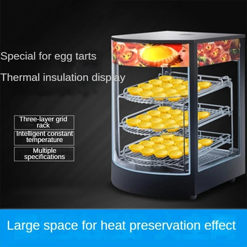 

3 Layer Electric Egg Tart Keep Warm Cabinet Food Milk Egg Tart Cake Warmer Cabinet Energy-saving Commercial Display Showcase