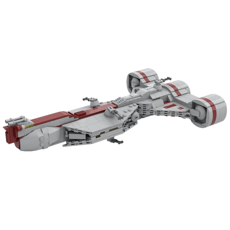 MOC بناء لعبة سلسلة حرب الفضاء نموذج تمثال سفينة الفضاء نموذج 666 قطعة مجموعة ألعاب التجميع الإبداعية مناسبة لجميع enthu