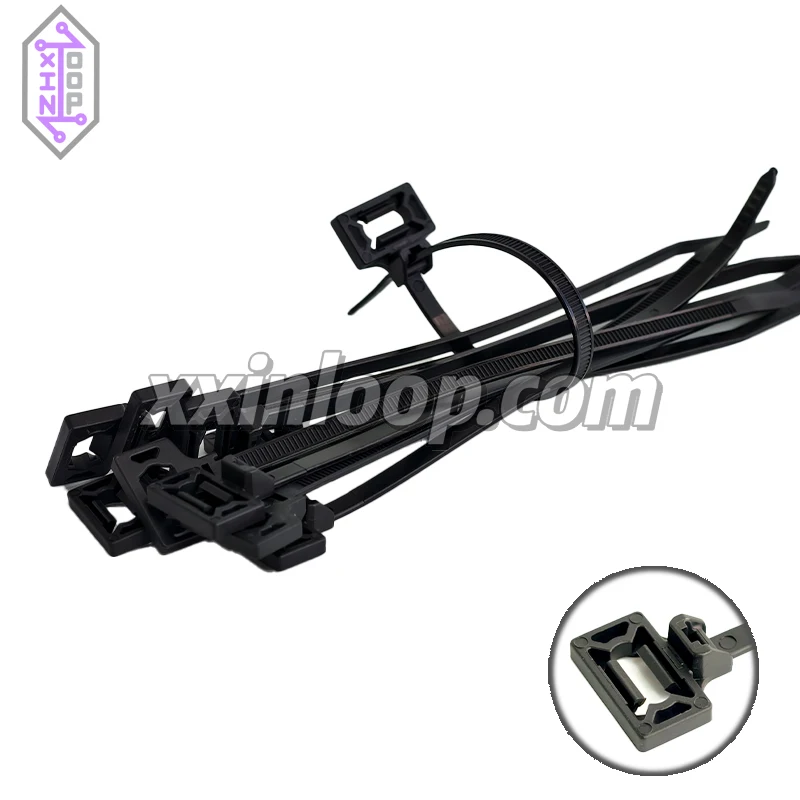 

157‑00209 T50SOSWSP5E Black Single Piece Cable Tie with Weld Stud Fixing 163 mm Length for 1 0 to 35 0 mm Bundle Diameter