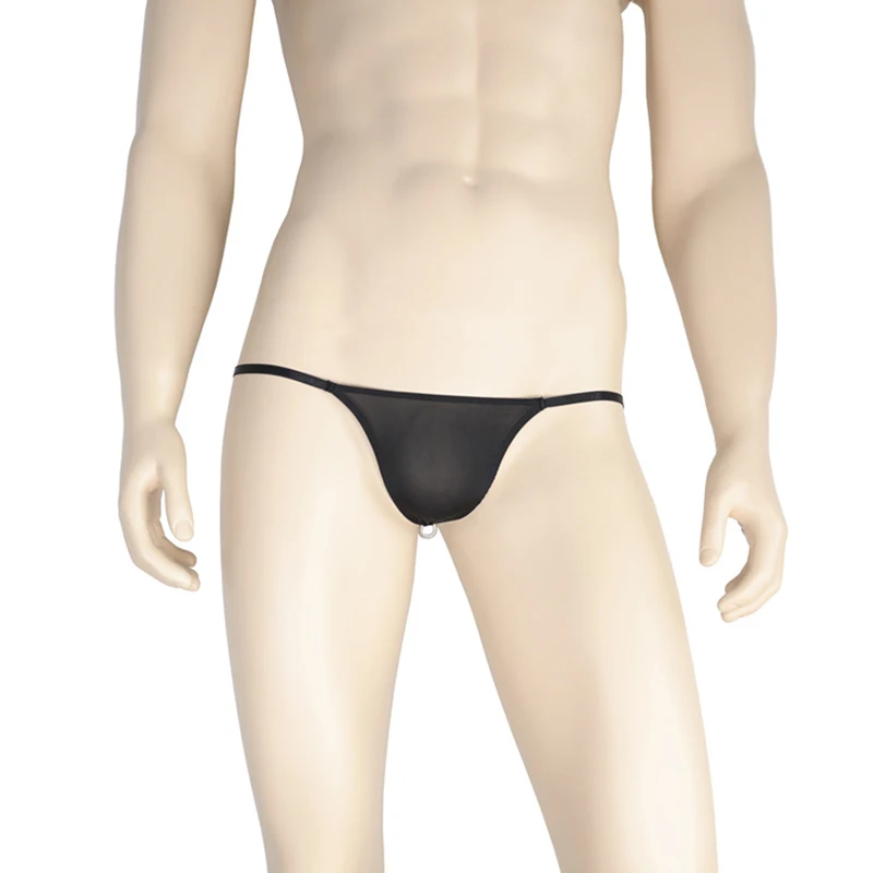 Ropa interior Sexy Gay para hombre, suspensorio, tangas, suspensorio de seda helada, suspensorio masculino Sissy, calzoncillos transpirables de tiro bajo Micro