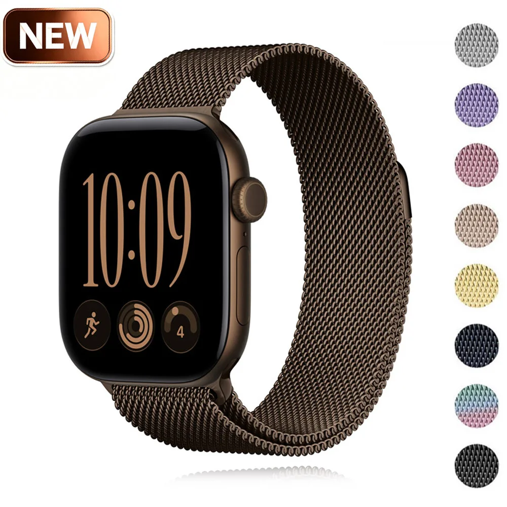 Für Apple Watch Milanese Loop Armband 46 42 44 40 45mm Original Metall Correa Armband iWatch Series 12 11 10 9 8 SE Ultra 3 4 Band