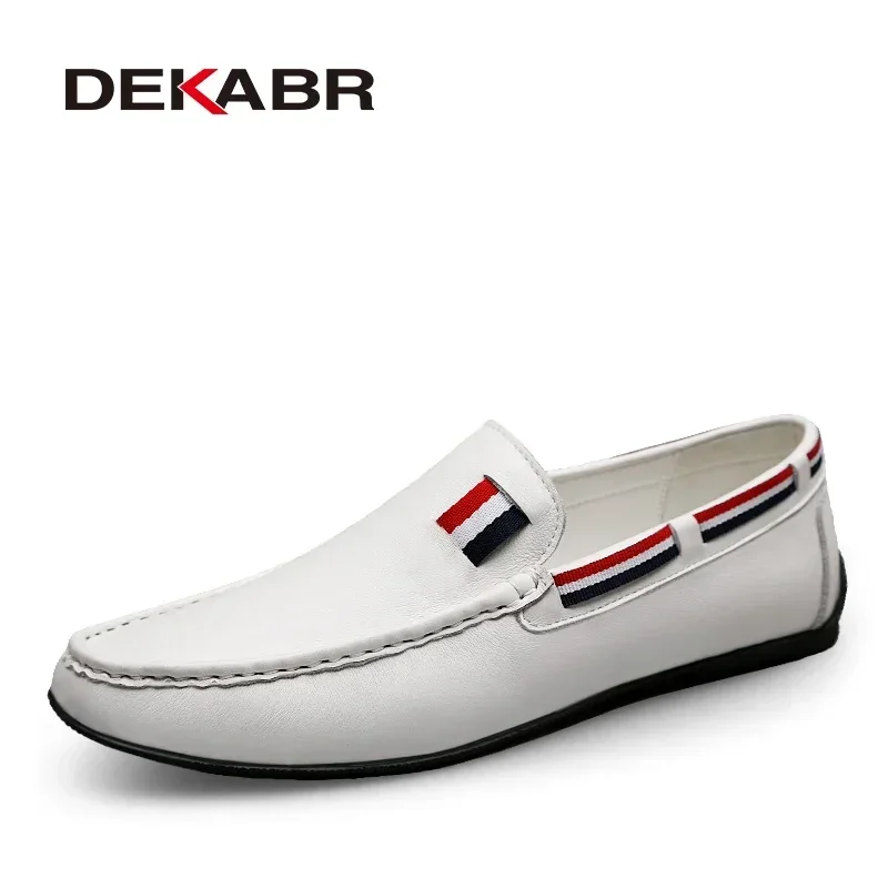 

DEKABR Breathable Men Casual Shoes Outdoor Non-Slip Comfort Soft Moccasins Comfortable Driving Shoes Men Loafers Big Size 37-47