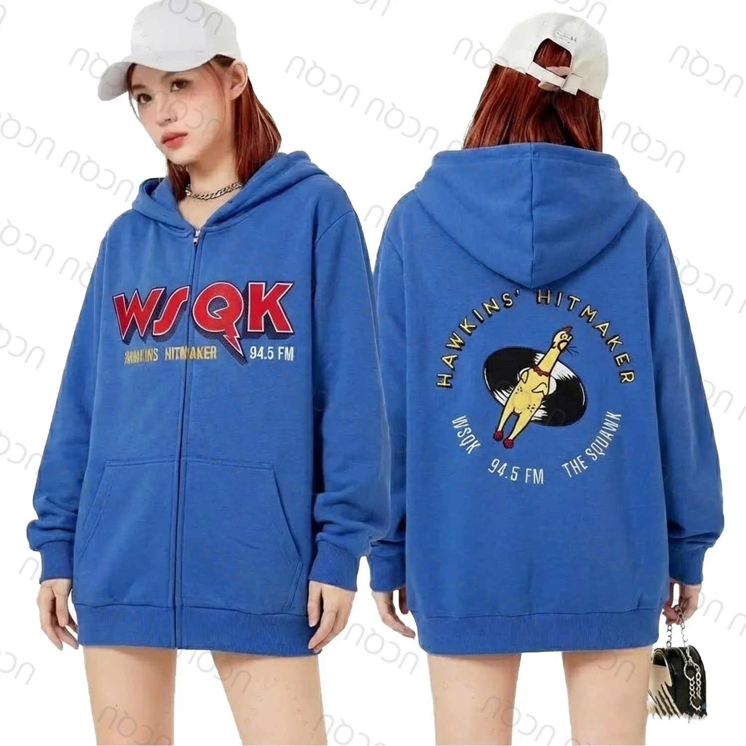 2026 New Arriavl WSQK Hawkins Hitmaker Zip Up Hoodie Valentine Day Gift Back To School Sweatshirt Men Women