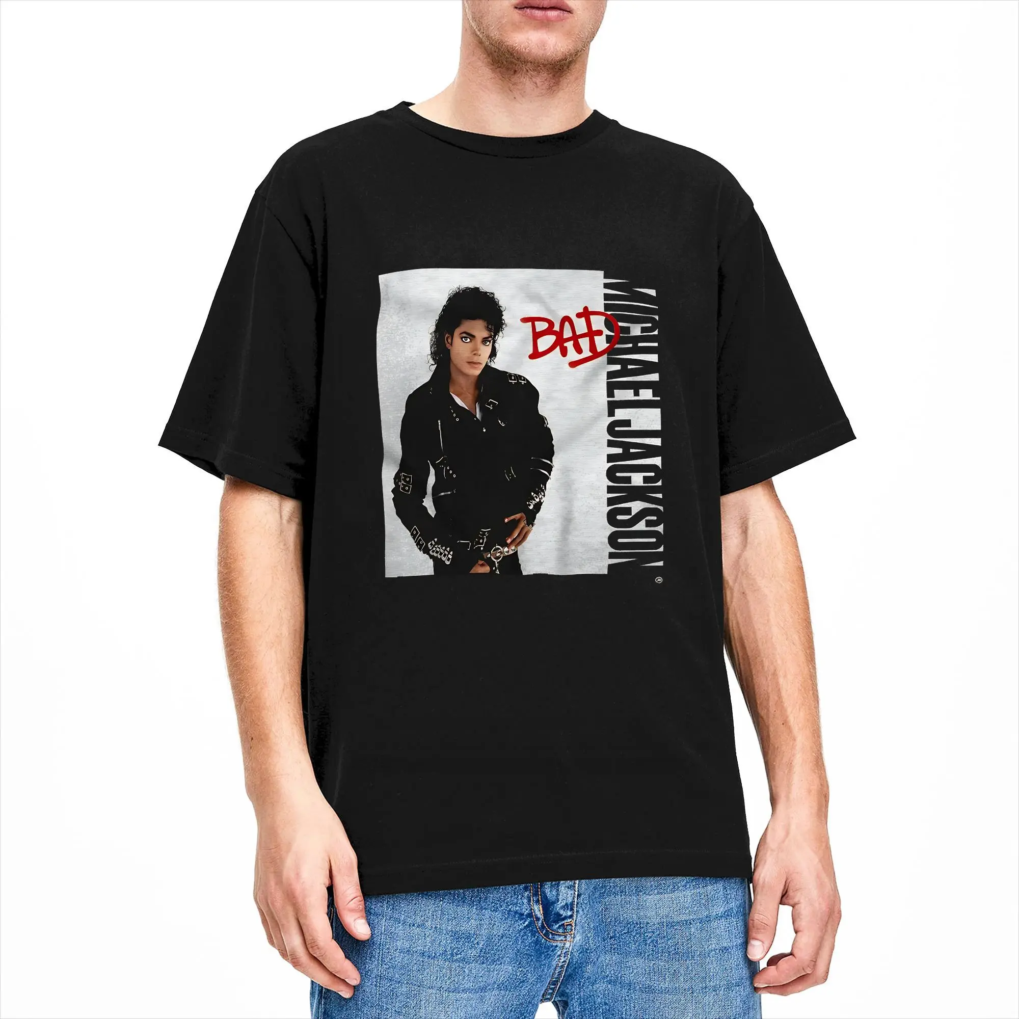 Men Best Singer Mi-Chael Jack-son T Shirts  100% Cotton Clothing Awesome Short Sleeve Crew Neck Tee Shirt Summer T-Shirts