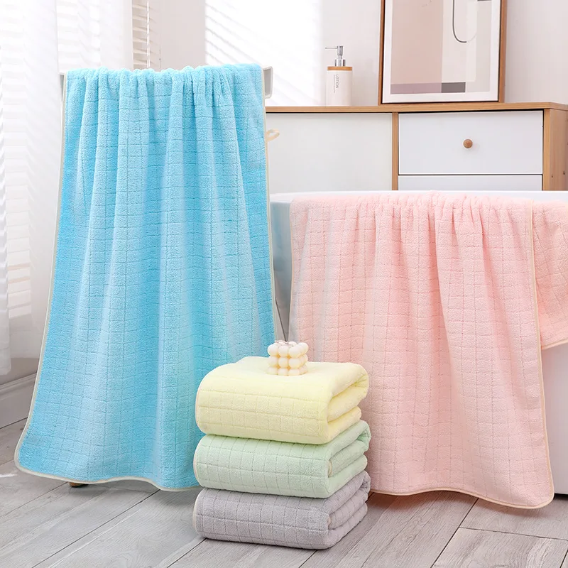 Coral Velvet Pineapple Large Bath Towel Thick Solid Quick-Drying Absorbent Towel Super Soft Skin-Friendly Face Towels for Sports