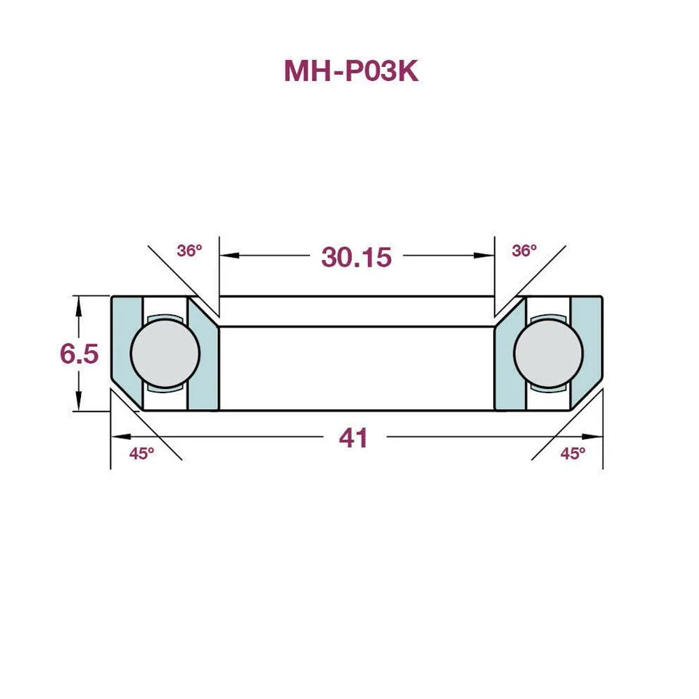 1x Bicycle Headset Bearing MH-P03K MTB Bike Beaings For Giant 36/45° Bevel Angle 30.15x41x6.5mm Repair Replacements Accessories
