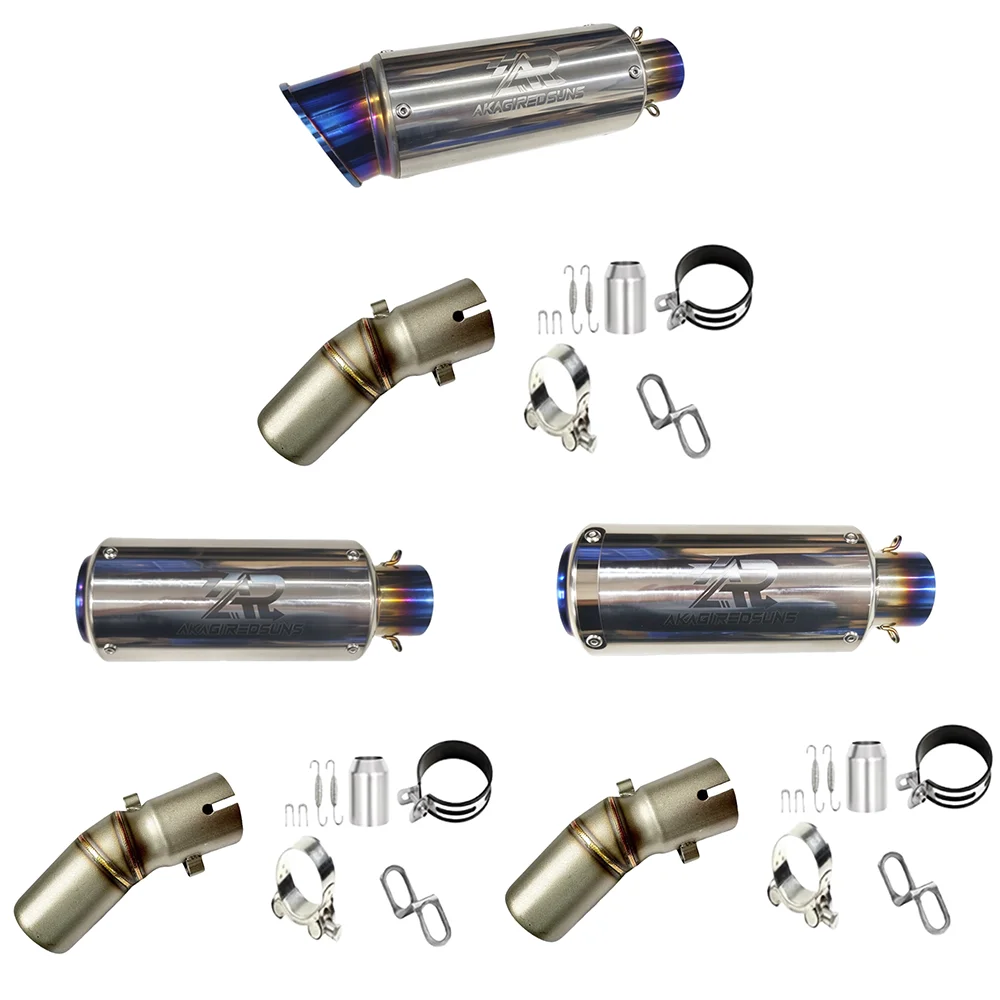 51mm Motorcycle Exhaust Middle Link Pipe For CFMOTO 450SR NK450, Welded Stainless Steel Tube, Except 2025 Single Swingarm