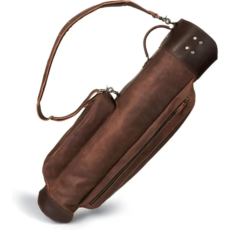 

Кожаная сумка для гольфа с верхней перегородкой и плечевым ремнем, винтажные сумки для гольф-каров для мужчин и женщин