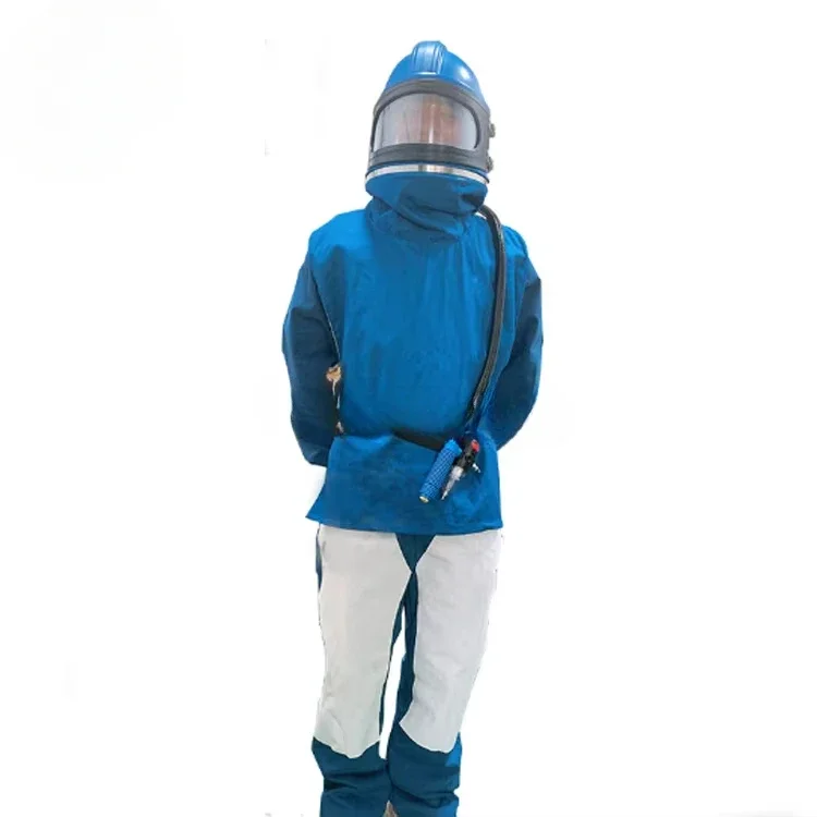 Heavy Duty Sandblasting Suit with Sandblasting Helmet and Respiratory Protection Temperature Control