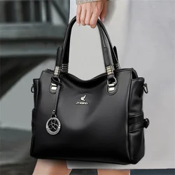 Bolso de lujo genuino para mujer, bandolera grande de cuero de alta calidad, de diseñador, 2024