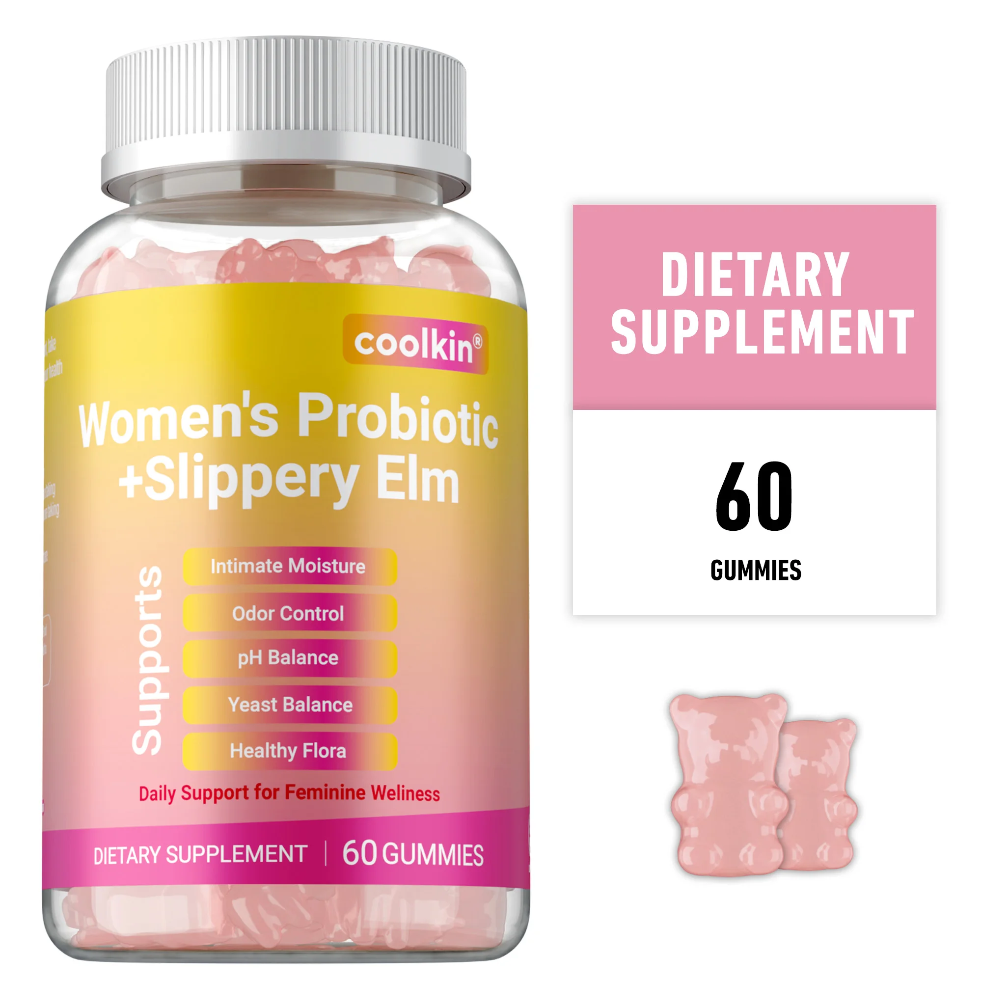 Women's Probiotic + Slippery Elm - Reduce Menopausal Discomfort,  Balance Microbiota, Promote Overall Health, Enhance Vitality