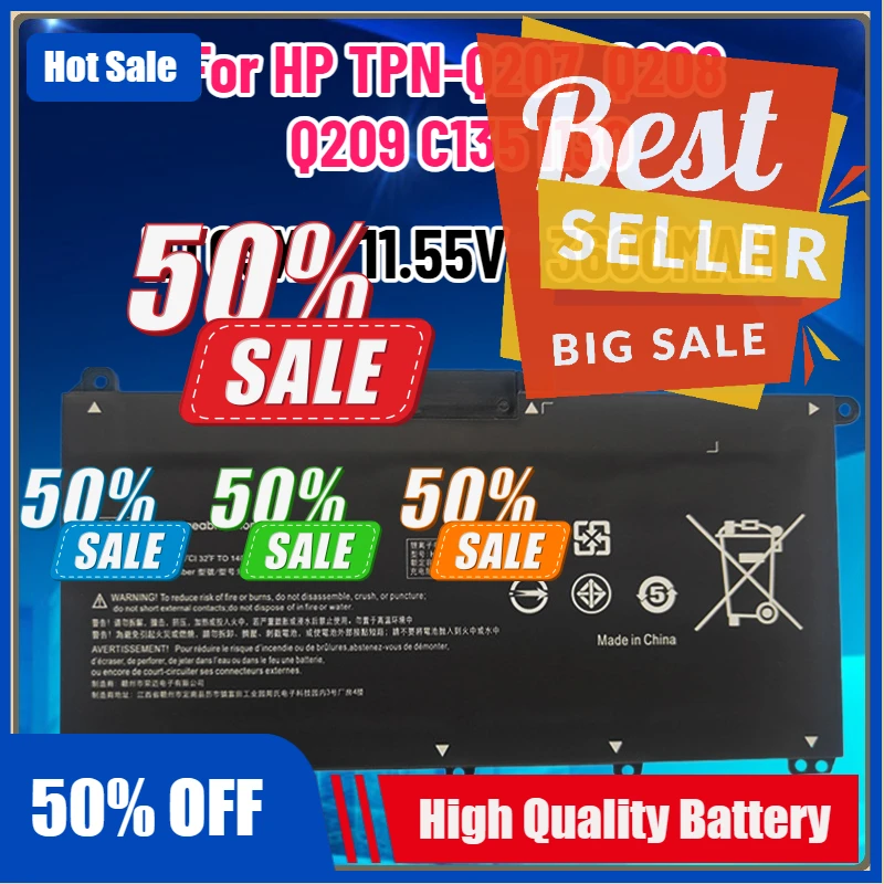 

HT03XL 41WH Laptop Battery for HP TPN-Q207 Q208 Q209 C135 I130 Battery 11.55V 3600MAH