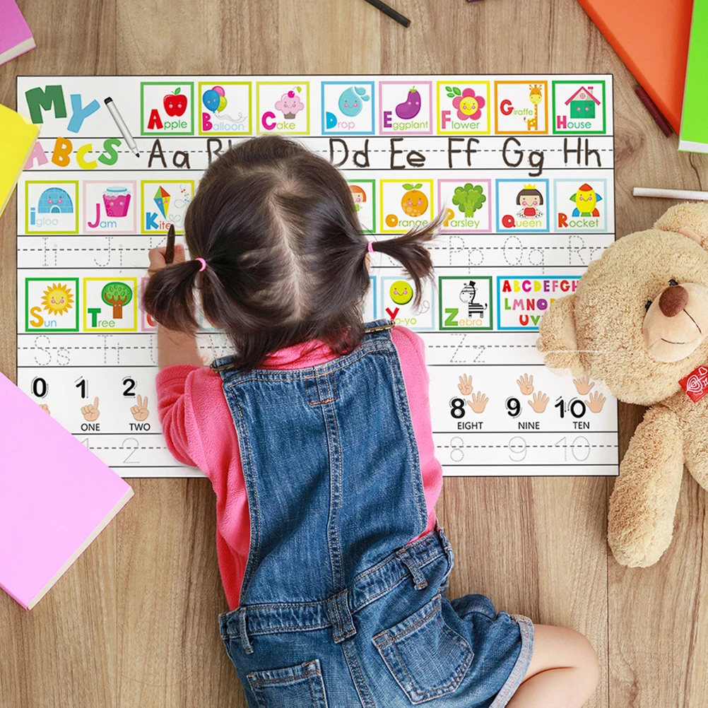 

2 Pieces Alphabet Wall Stickers 30x40cm Reusable Creative Kids Educational Decor Bedroom School Supplies Poster PVC