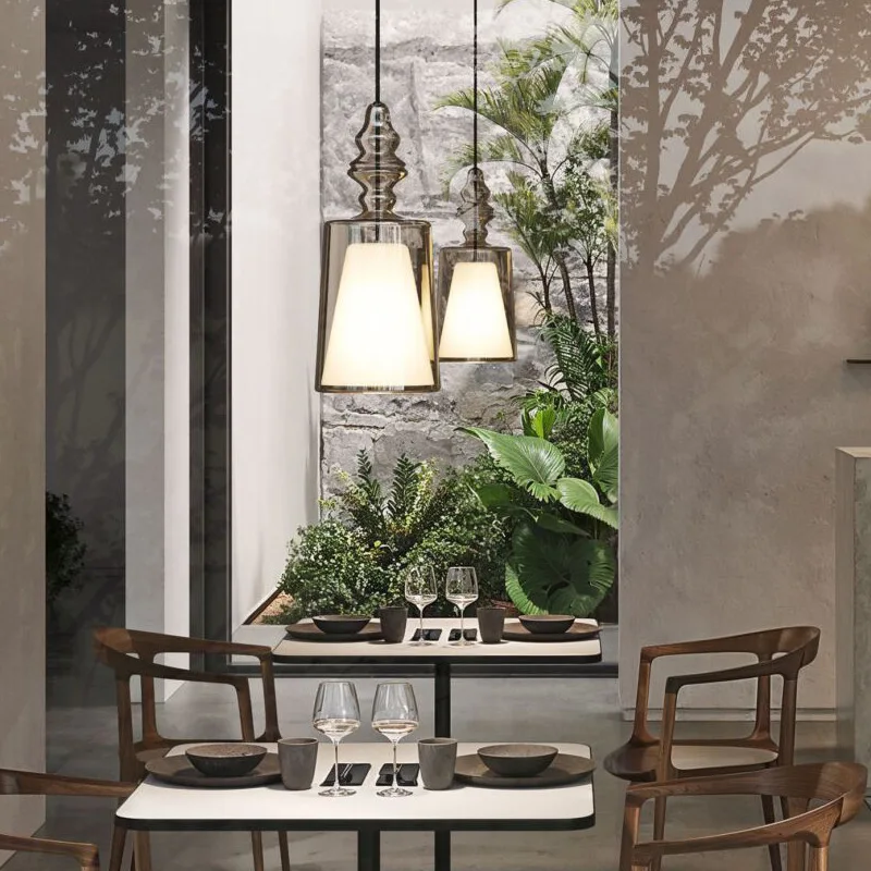 الفرنسية الزجاج الملون تأثيث المنزل متجر آرت ديكو الثريات خمر غرفة نوم بار غرفة المعيشة مصابيح تعليق للزينة