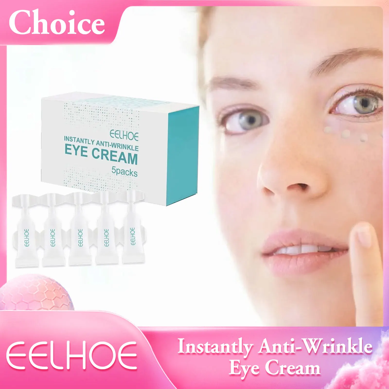 Instant Anti-wrinkle Eye Cream Fade Dark Circles Remove Eye Bags Improve Dullness Moisturizing Firming Tighten Eye Repair Care