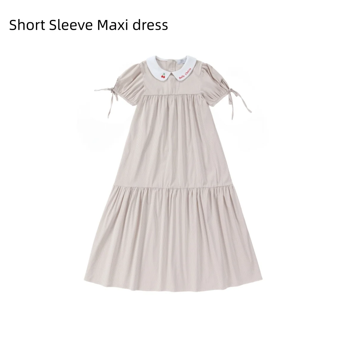 Friday Night Pinstripe Collection – Tan Short Sleeve