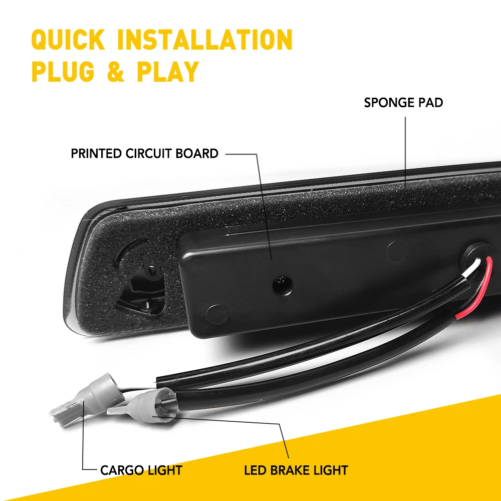 Led المدخن 3rd ضوء الفرامل مصباح تلقائي لفورد F150 2015-2020 2009-2014 1994-2008 ارتفاع جبل الفرامل وقف أضواء اكسسوارات السيارات