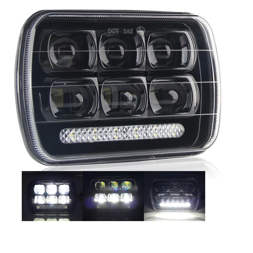 

up to date Led Sealed Beam Square 5x7 Inch Led Headlight 65W Rectangular Led Car Truck Headlight