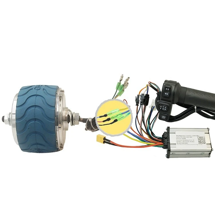 4 Inch Toothed Reduction Brushless Motor 116 Arc Pattern DC Motor Wheel Hub Low Speed Large Torque Rail Push Food Cart