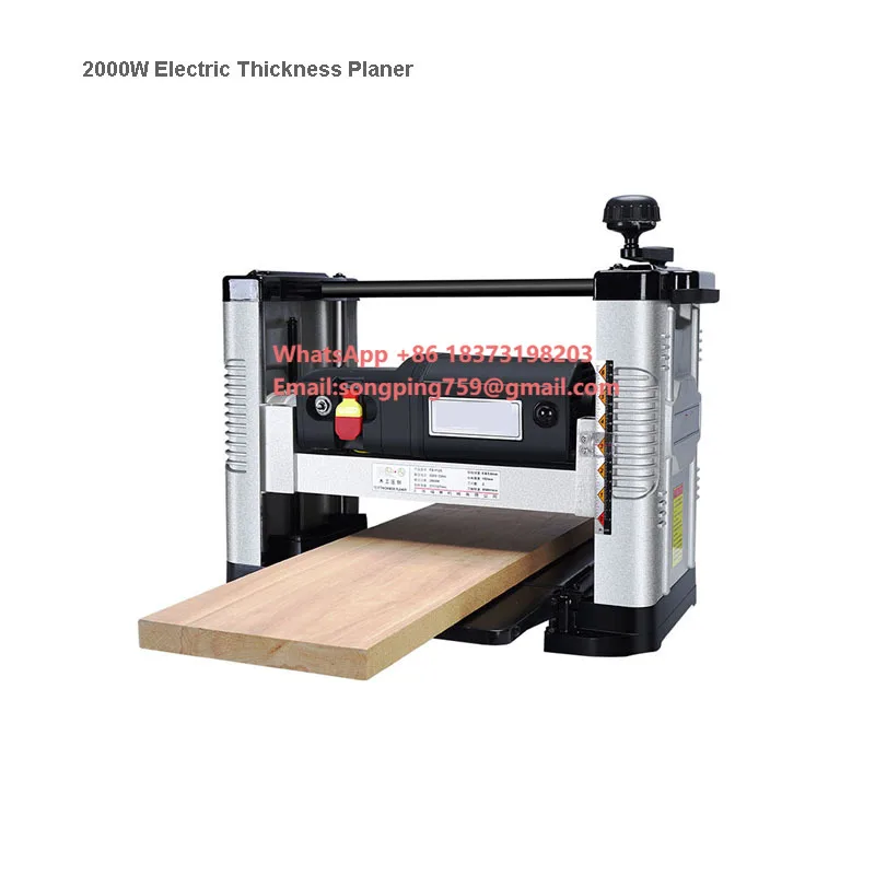

2000W Electric Wood Thicknesser Planer Multi-Function Portable Woodworking Planing Machine Table Top Planer Send Accessories