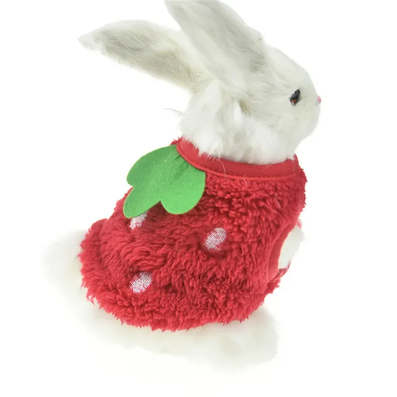 Winter Fleece Bunny Rabbit Guinea Pig Clothes For Mini Milk Dog Cat Teacup Small Animal Chinchilla Ferret Costume Vest Hoodie