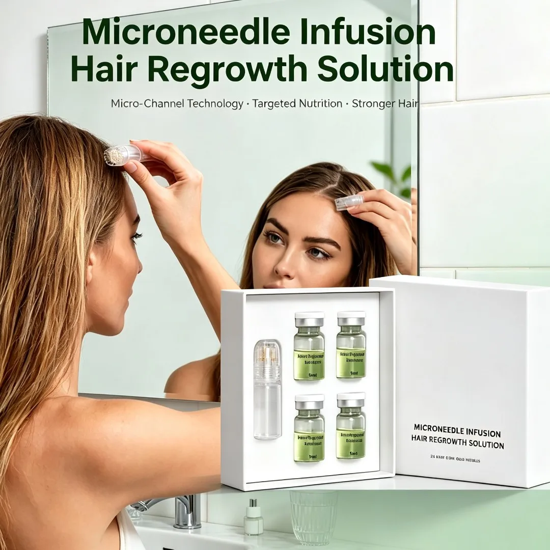 0.3mm Microneedle Hair Growth Essence Micro-Infused Scalp Nourish Serum Anti-Hair Loss Scalp Care Repair Dry Damaged Frizzy Hair