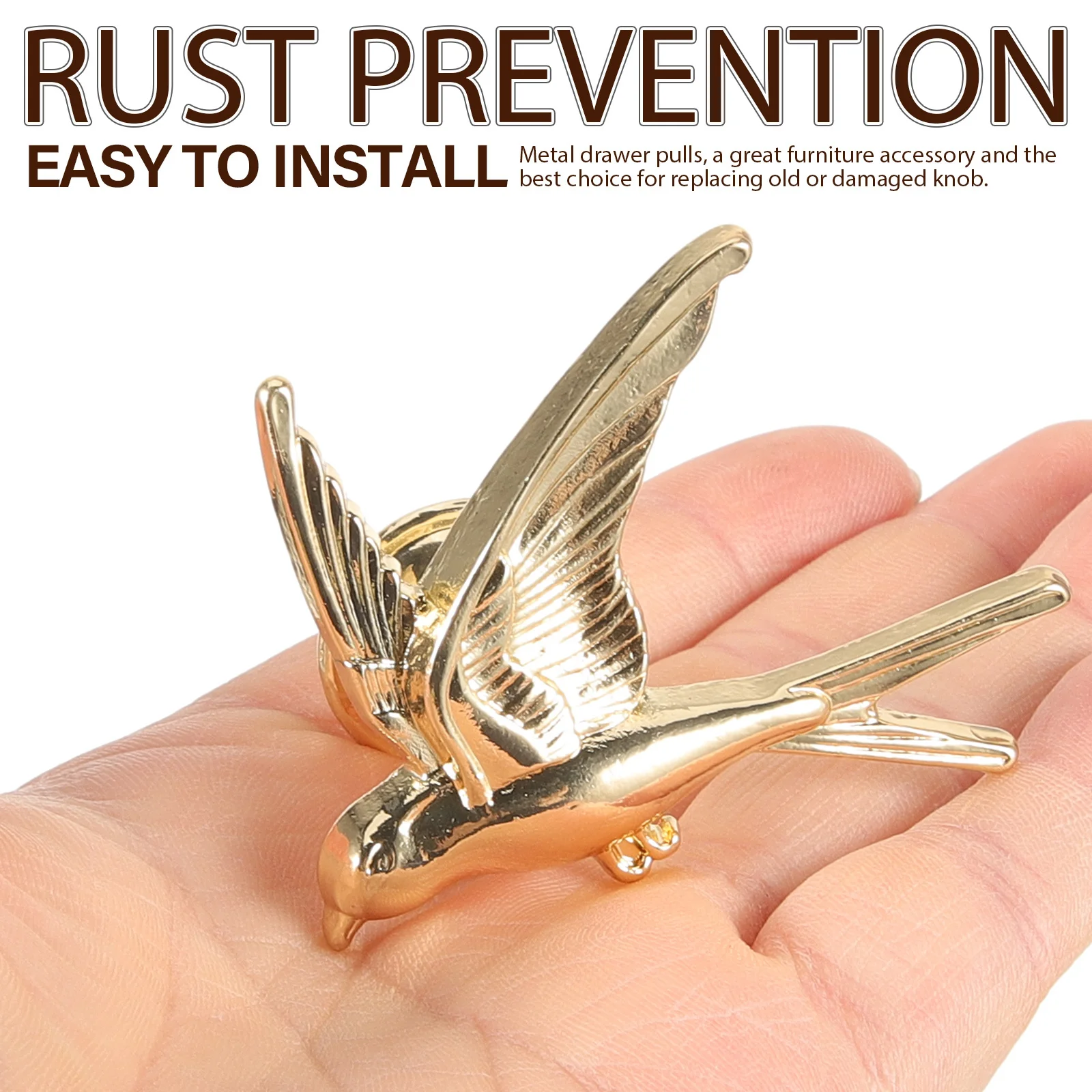 

2Pcs Bird Handles for Cabinets Zinc Alloy Material Anti Corrosion Rustproof Suitable Drawers Cabinets Bookcases Furniture Pulls