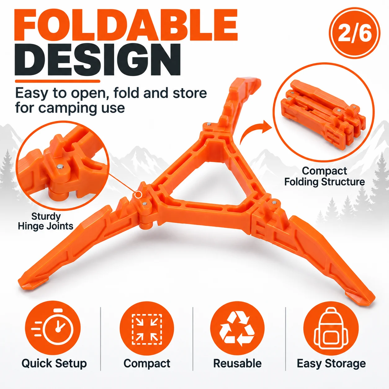Foldable Gas Canister Stand, P - Camping Cooking Tripod ulasan dan harga
