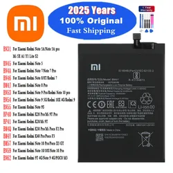 Batería Original de 2025 años para Xiaomi Mi Redmi Note 10 10S 10X 9 9S 9T K30 K40 K20 8 8T 7 5 5A Pro POCO X3 M3 F3 F2 Pro