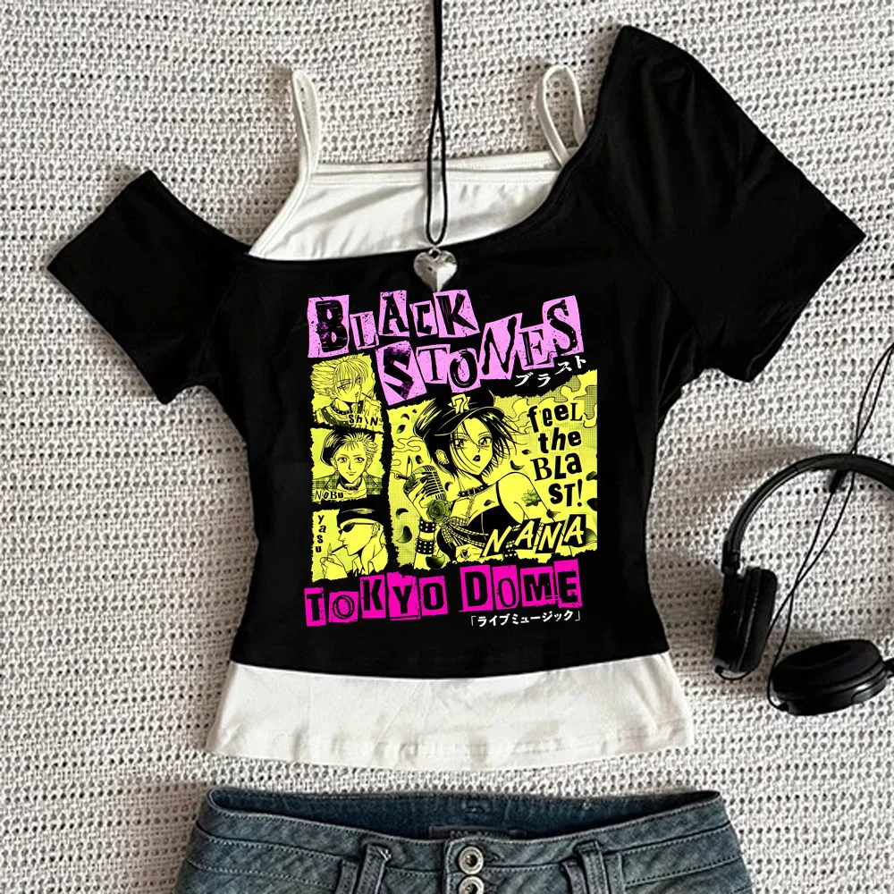 Y2k Nana Osaki Graphic T Shirts Casual Harajuku Streetwear Japanese Clothes Fashion Rock Punk Sleeveless Tanks Camis