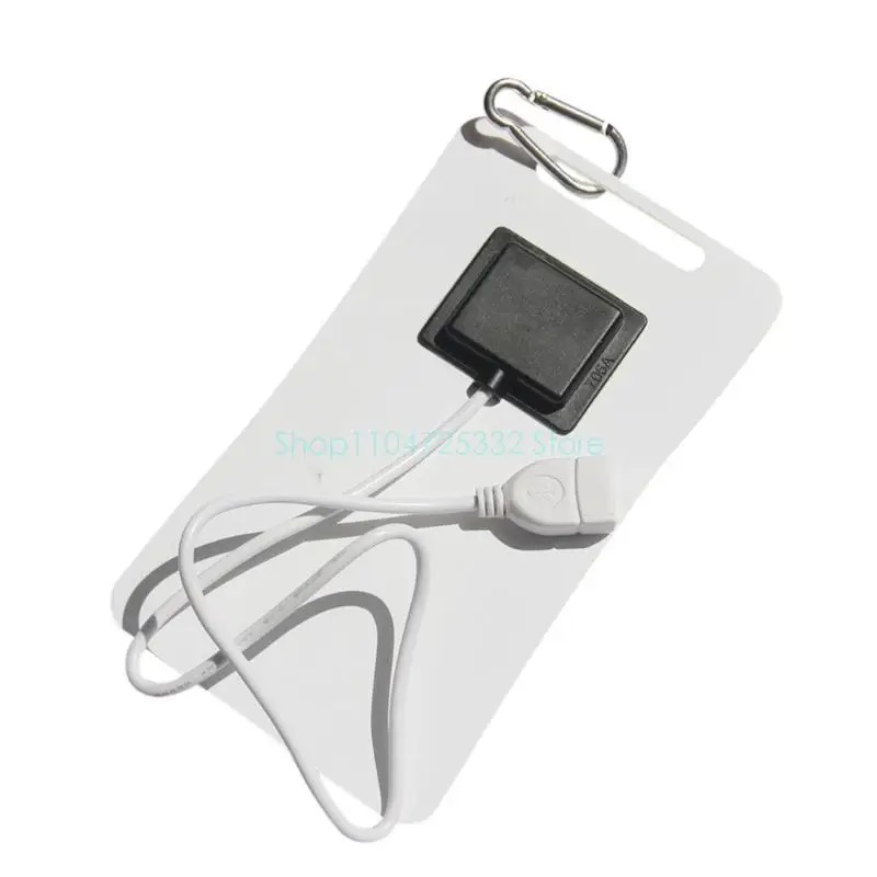 

Portable 5V 2W Solar Panel with Carabiner for USB Powered Gadgets