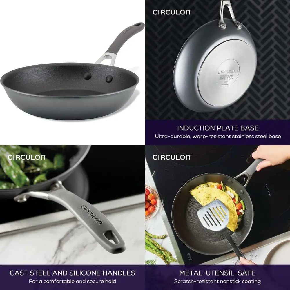 

10 Inch Graphite ScratchDefense Nonstick Induction Fry Pan/Skillet