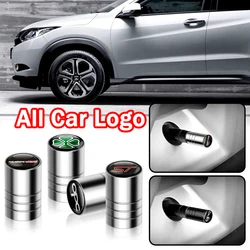 4pcs New Metal Wheel Tire Valve Caps Stem Case for Peugeot Daihatsu Hyundai Acura Volkswagen Kia Subaru Renault MG Audi Citroen
