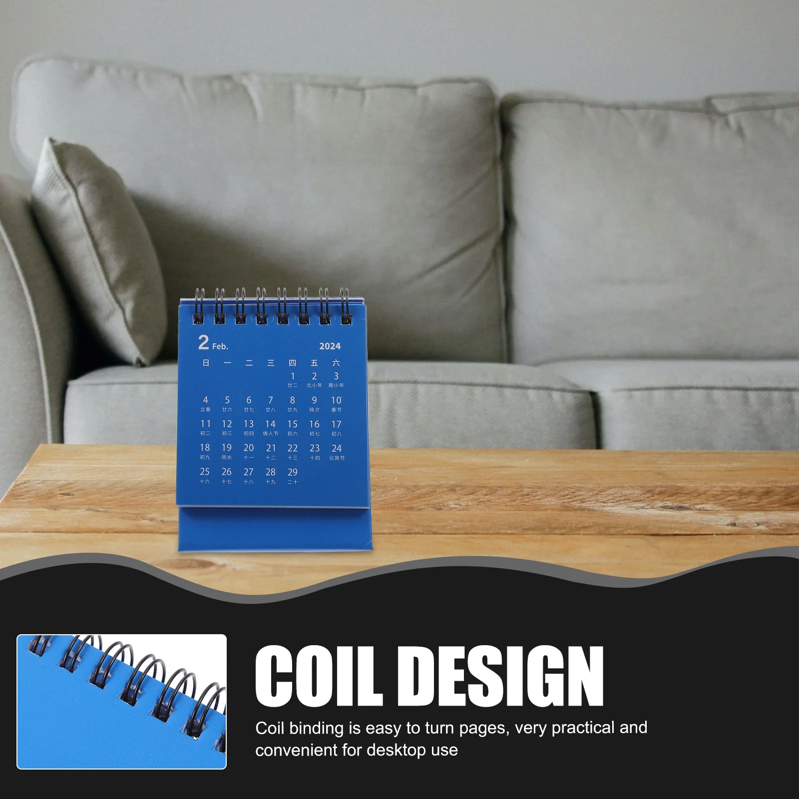 

Mini 2024 Desk Calendar Decorative Small Flip Calendar Office Desktop Standing Monthly Memo for Home Office Classroom