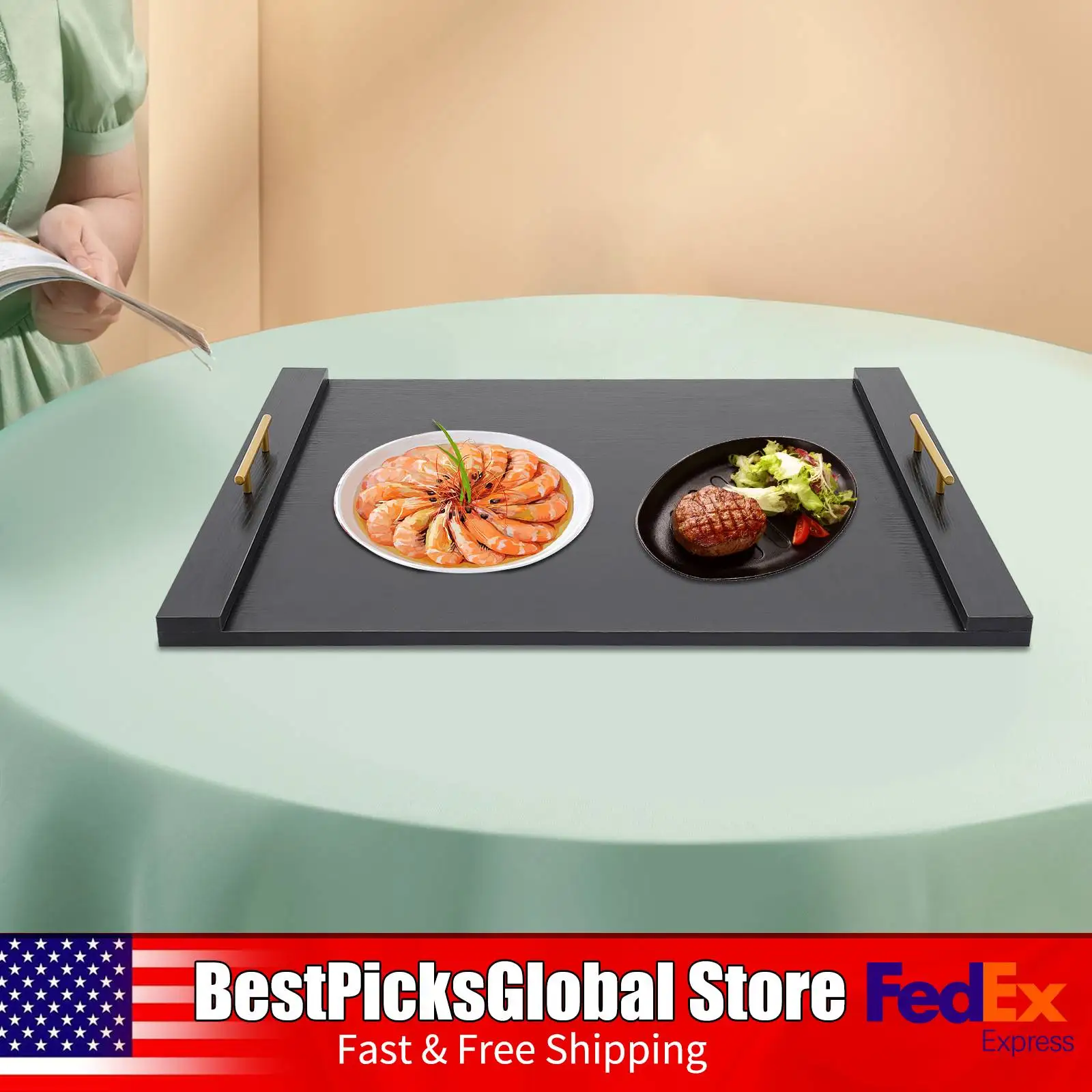 

Stove Cover, Black, Stove Top Cover Noodle Board, Multipurpose Serving Tray for Food Transport, Expand Counter Space, 44lbs Load