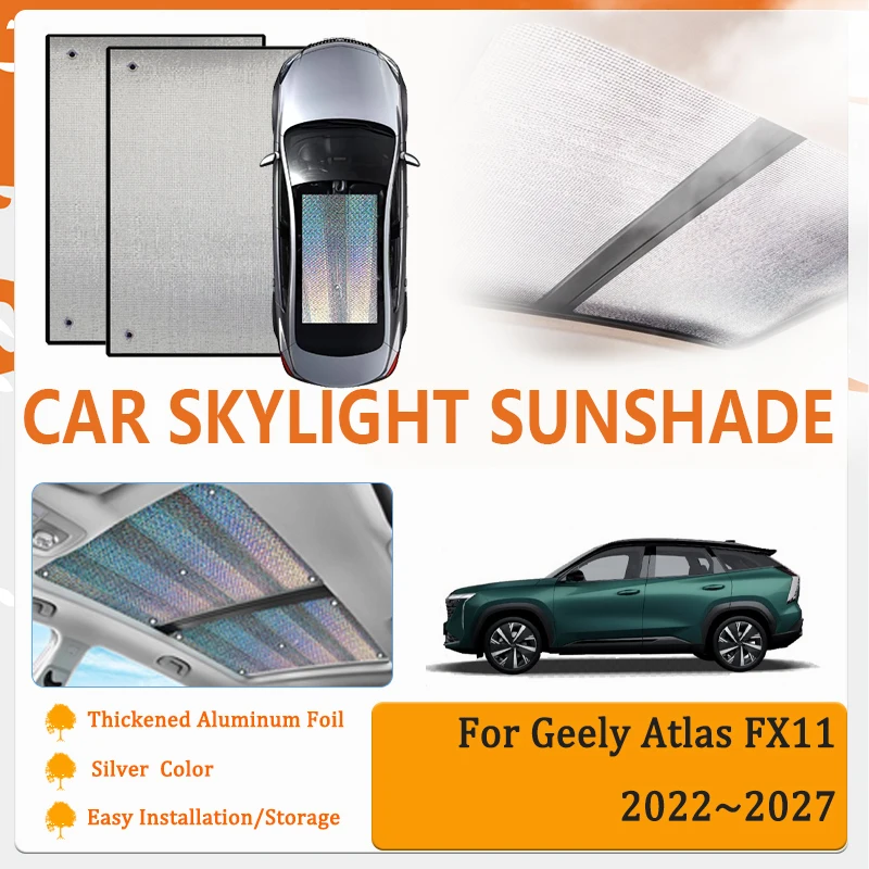 Car Window Sunshade Cover For Geely Atlas Starray Boyue L FX11 2022~2027 Anti-UV Skylight Pad Sun Visor Shields Auto Accessories