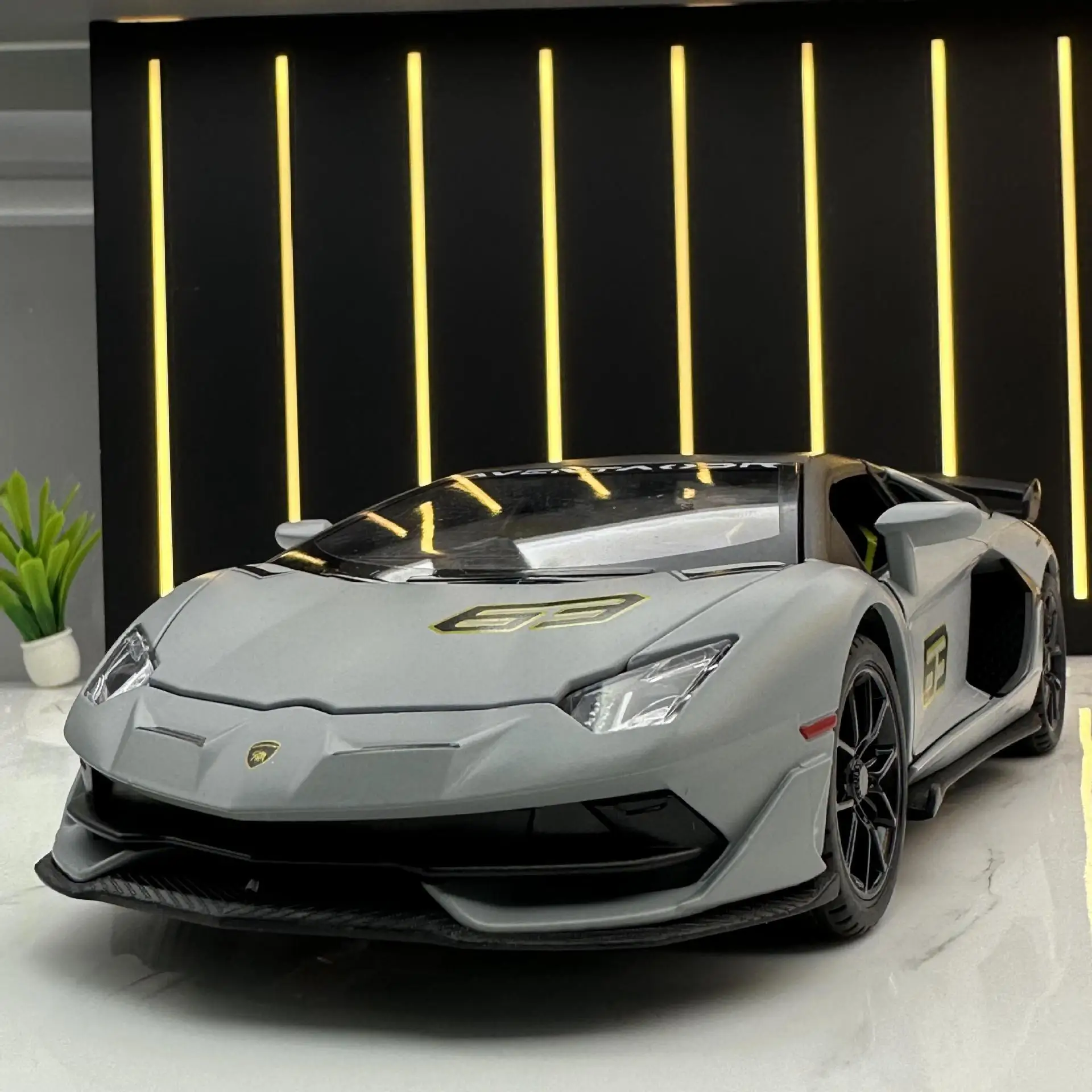 

Jianyuan Alloy Car Model 1 To 24 Lambo SVJ63 Sports Car Pull Back Sound Toy Car Sound Model Ornament Delivery