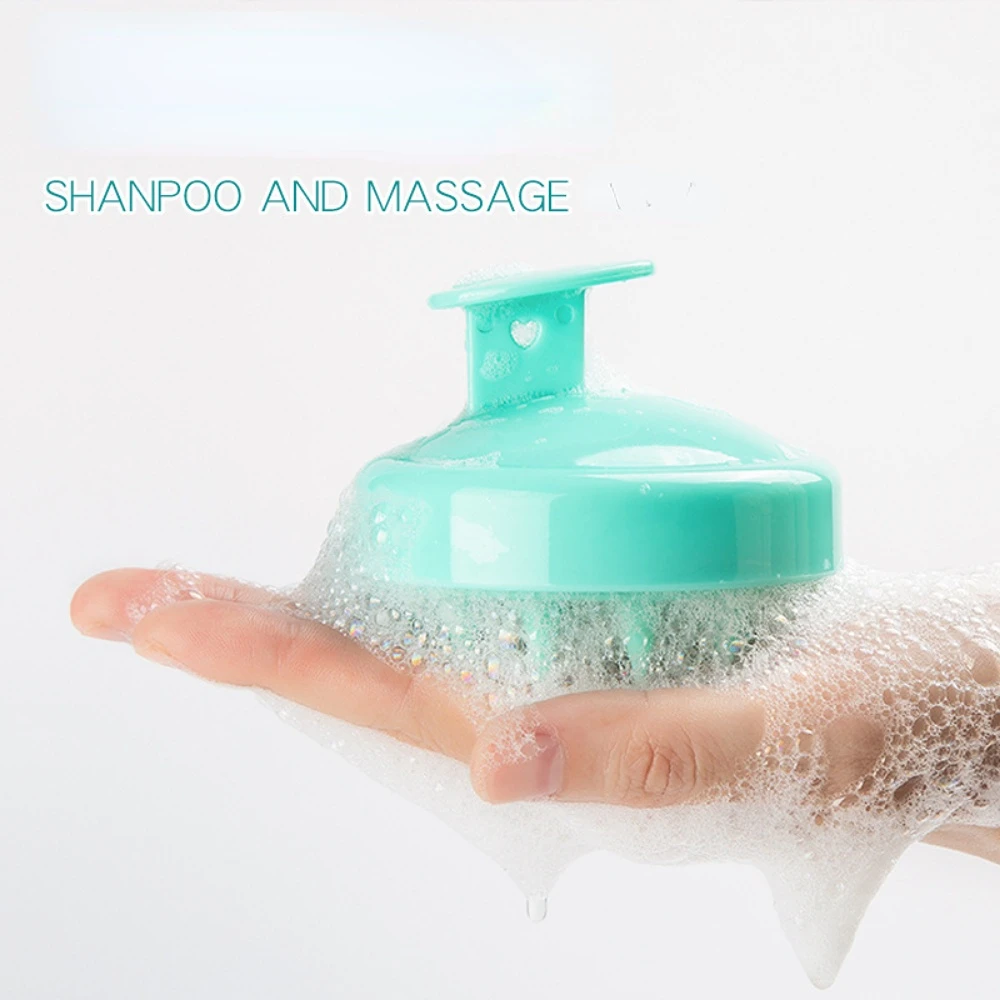 Peine para masaje del cuero cabelludo con cabeza de silicona, cepillo para champú, peine para lavado de cabello, cepillo para masaje corporal,