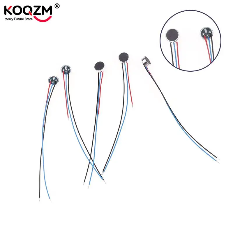 5pcs/lot 6x2.5mm 6025 MIC Capsule Electret Condenser Microphone With Wire Length 7CM Airflow Sensor Nebulizer Accessories