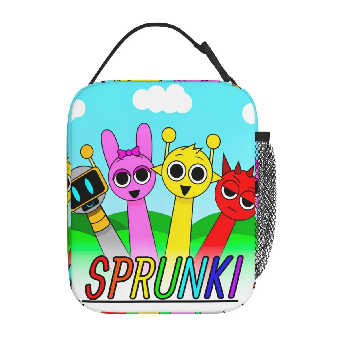 

Изолированная сумка-холодильник Sprunki Game Контейнер для еды Pinki Raddy Simon, большая вместительная сумка для завтрака для мужчин и женщин, школа