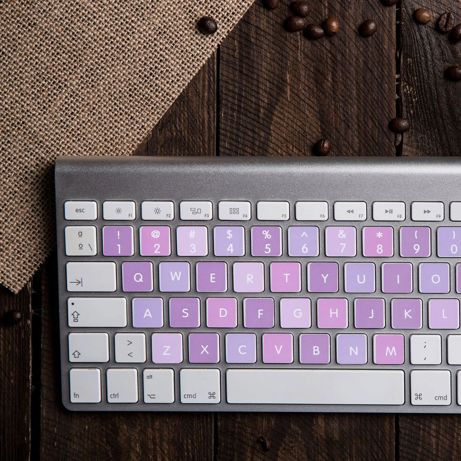 

6Pcs Premium PVC Keyboard Stickers Easy Apply Remove for Desktop Laptop English Letters Update Computer Keyboard Stickers